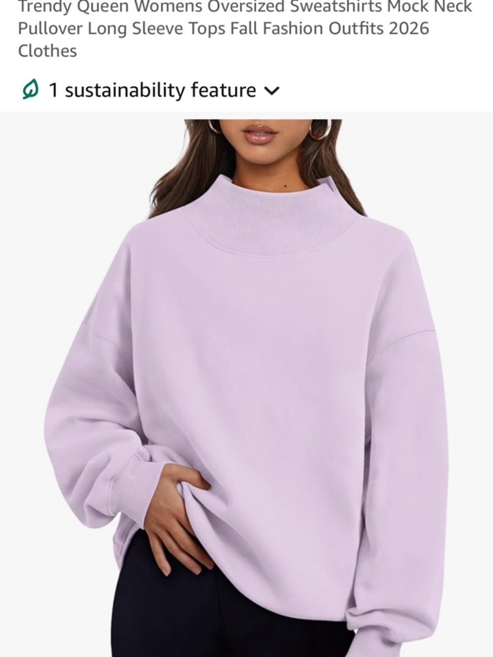 Women's Pink Mock Neck Pullover Sweatshirt